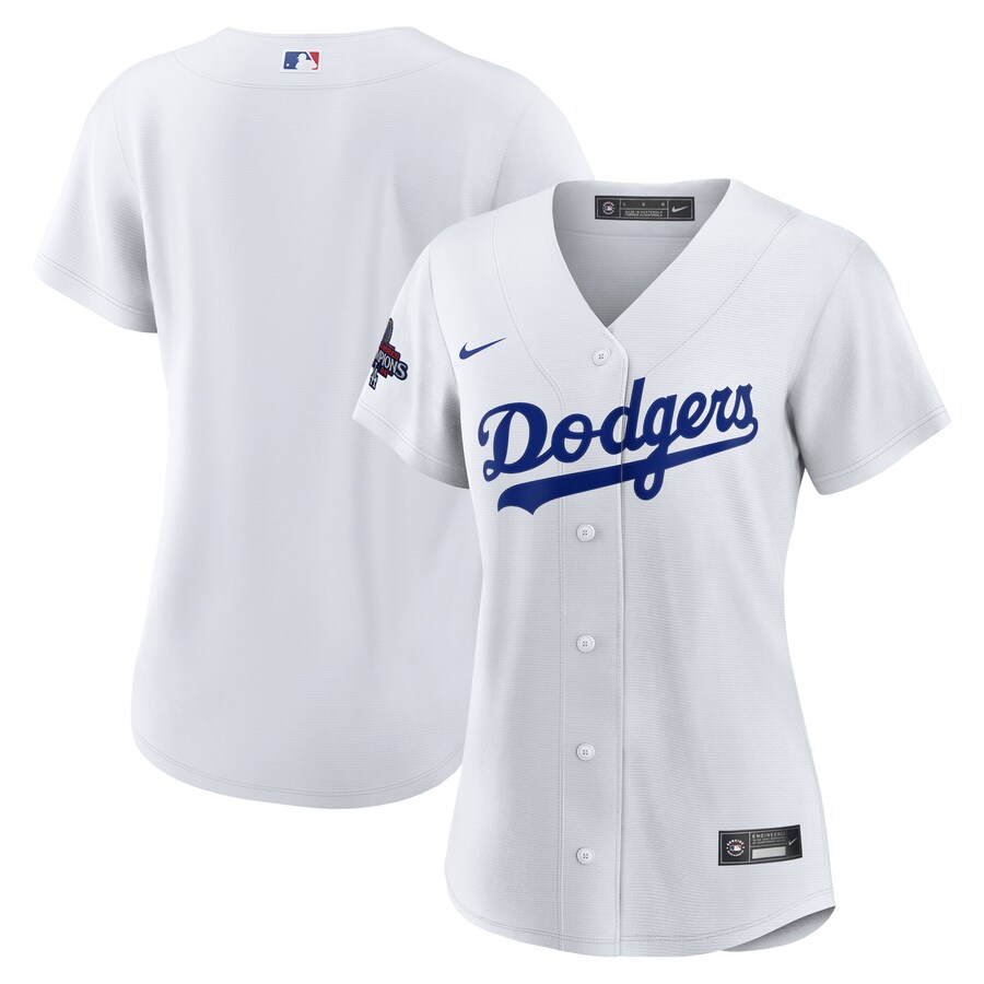Women's Los Angeles Dodgers Nike White 2024 World Series Champions Home Replica Jersey - Puhuasuan