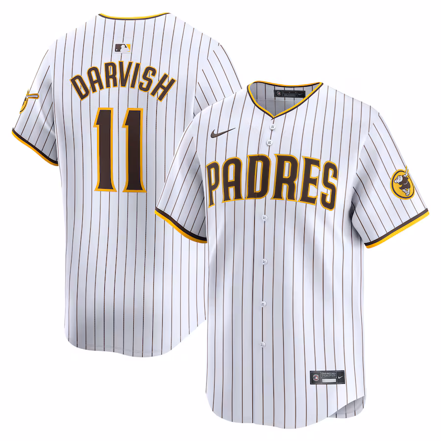 Men's San Diego Padres Yu Darvish Nike White Home Limited Player Jersey - Puhuasuan