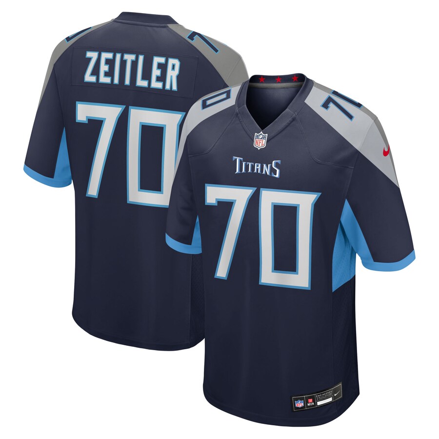Men's Tennessee Titans Kevin Zeitler Nike Navy Team Game Jersey - Puhuasuan