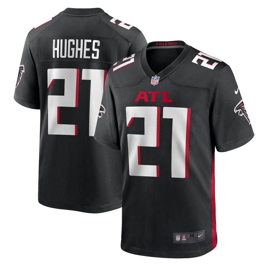Men's Atlanta Falcons Mike Hughes Nike Black Game Player Jersey - Puhuasuan