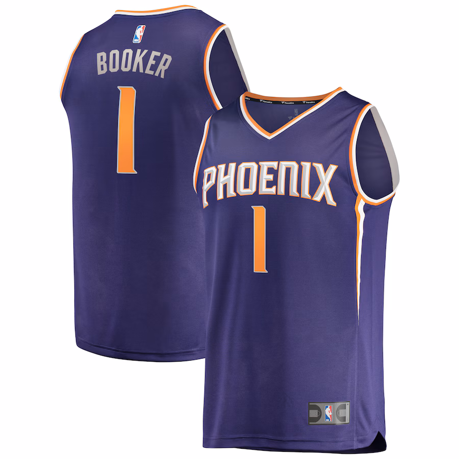 Men's Phoenix Suns Devin Booker Fanatics Purple Fast Break Replica Jersey - Icon Edition - Puhuasuan