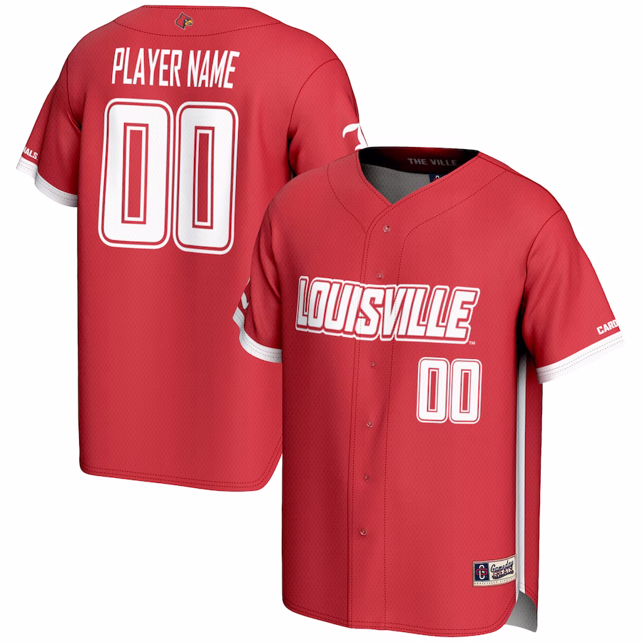 Louisville Cardinals GameDay Greats NIL Pick-A-Player Lightweight Baseball Jersey - Red - Puhuasuan
