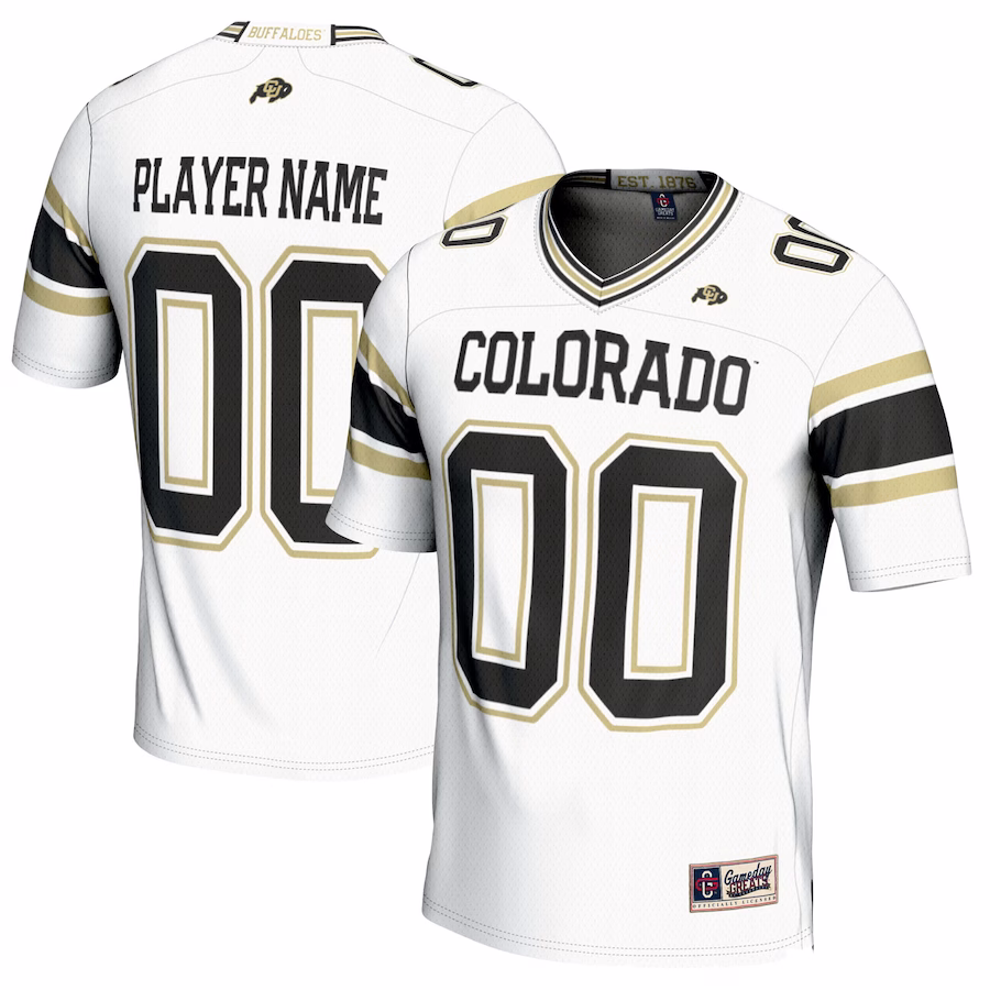 Colorado Buffaloes GameDay Greats Youth NIL Pick-A-Player Football Jersey - White - Puhuasuan