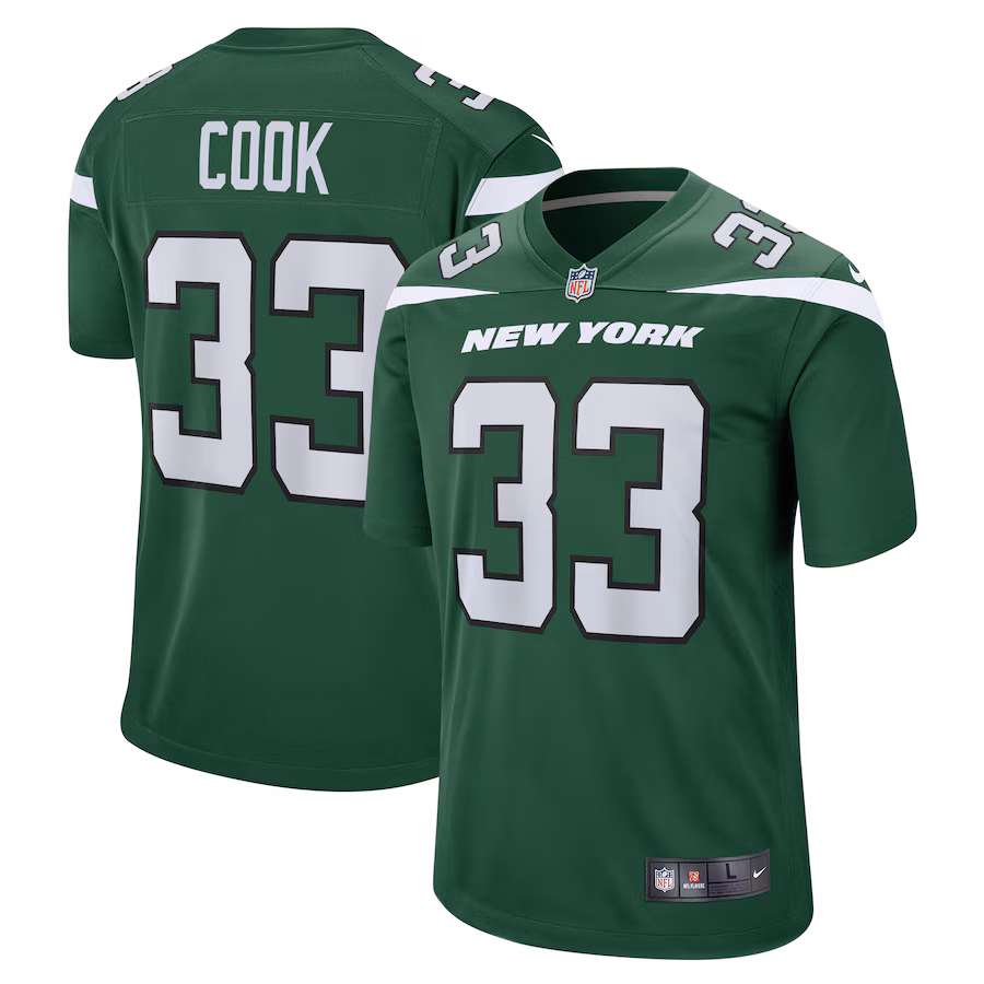 Men's New York Jets Dalvin Cook Nike Gotham Green Game Player Jersey - Puhuasuan