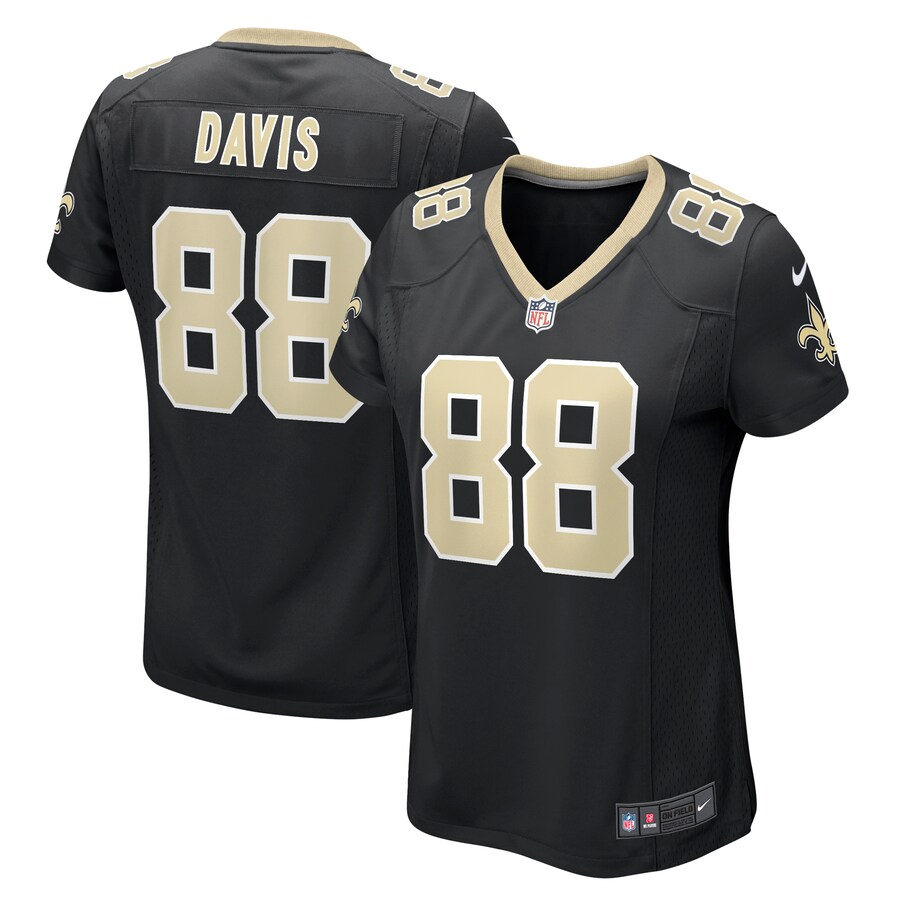 Women's New Orleans Saints Shaquan Davis Nike Black  Game Jersey - Puhuasuan