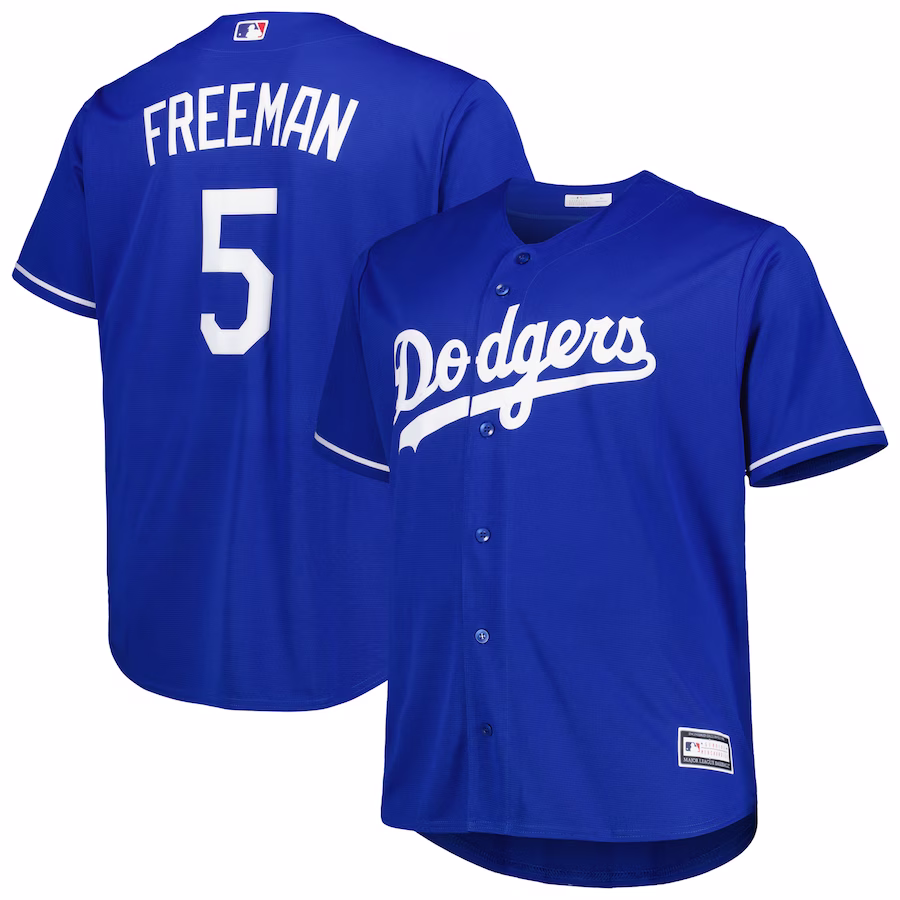 Men's Los Angeles Dodgers Freddie Freeman Royal Big & Tall Replica Player Jersey - Puhuasuan