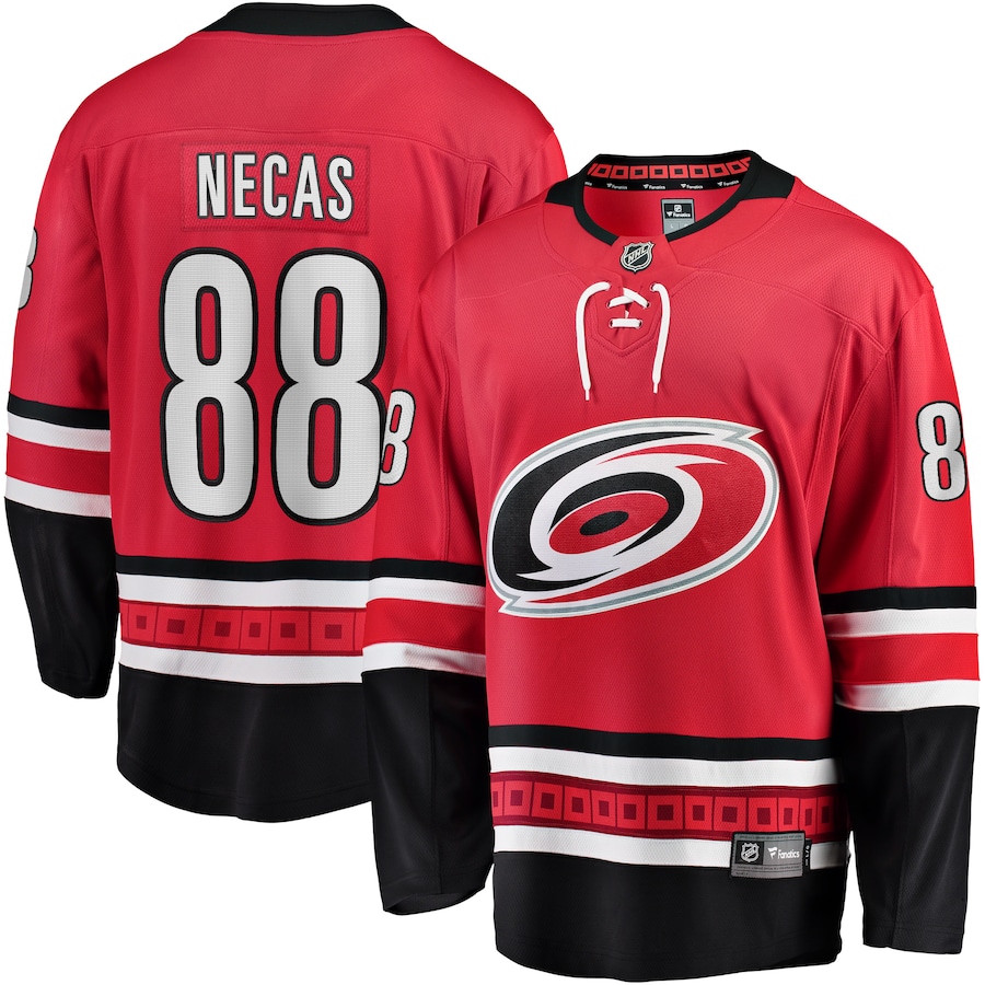 Men's Carolina Hurricanes Martin Necas Fanatics Red Alternate Breakaway Player Jersey - Puhuasuan