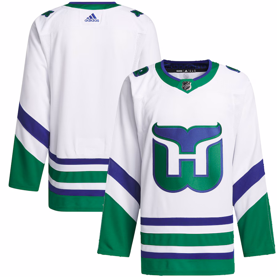 Men's Carolina Hurricanes adidas White Whalers Primegreen Authentic Jersey - Puhuasuan