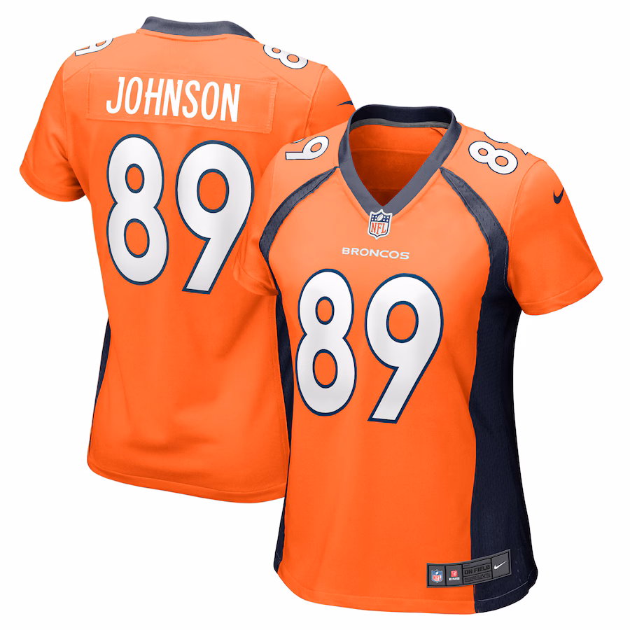 Women's Denver Broncos Brandon Johnson Nike Orange Game Player Jersey - Puhuasuan