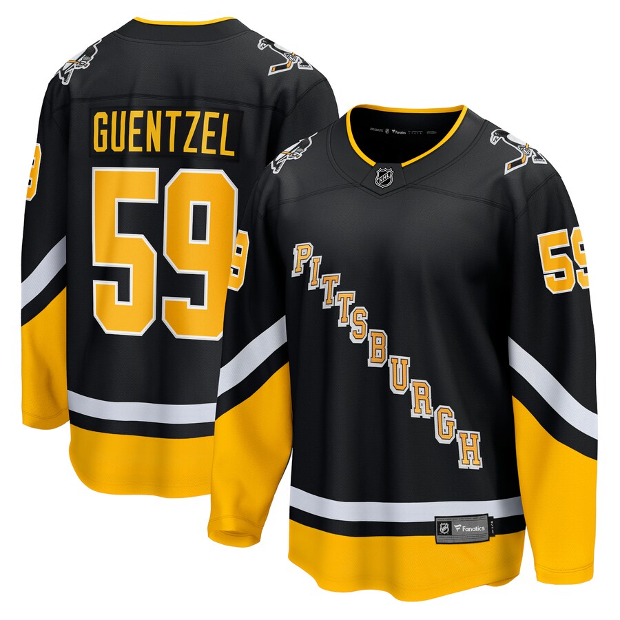 Men's Pittsburgh Penguins Jake Guentzel Fanatics Branded Black 2021/22 Alternate Premier Breakaway Player Jersey - Puhuasuan
