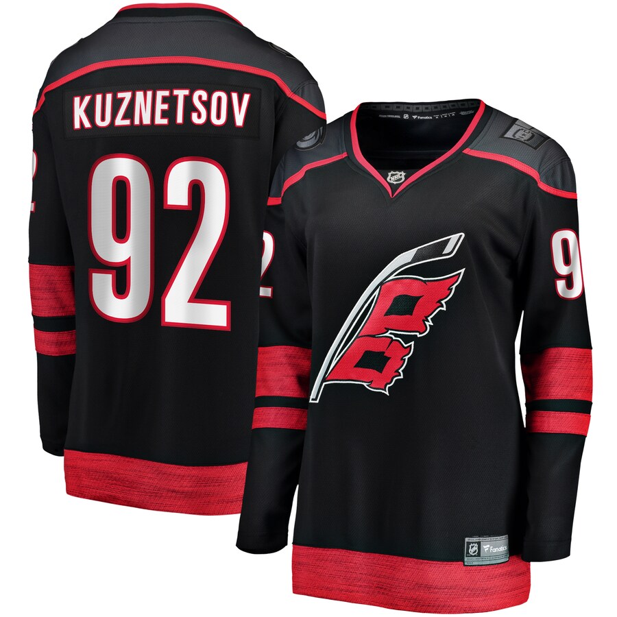 Women's Carolina Hurricanes Evgeny Kuznetsov Fanatics Black Home Breakaway Jersey - Puhuasuan