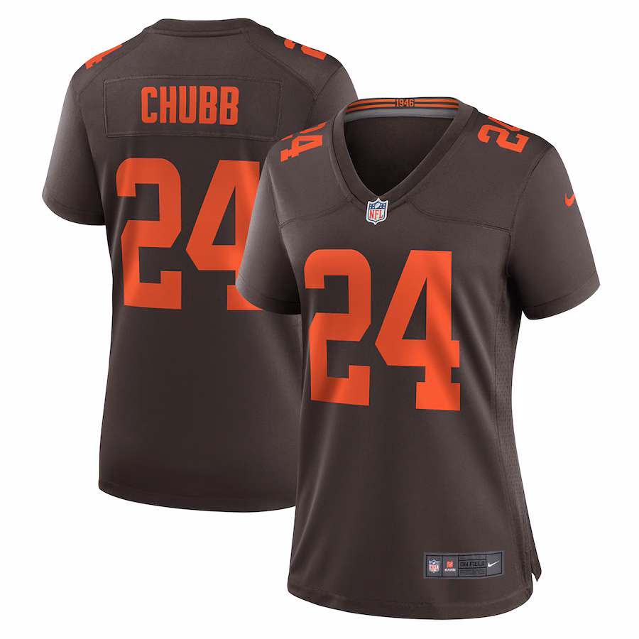 Women's Cleveland Browns Nick Chubb Nike Brown Alternate Game Jersey - Puhuasuan
