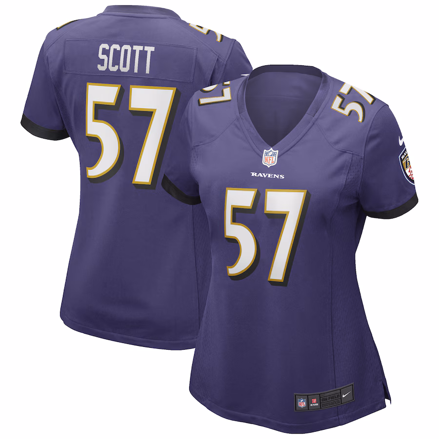 Women's Baltimore Ravens Bart Scott Nike Purple Game Retired Player Jersey - Puhuasuan