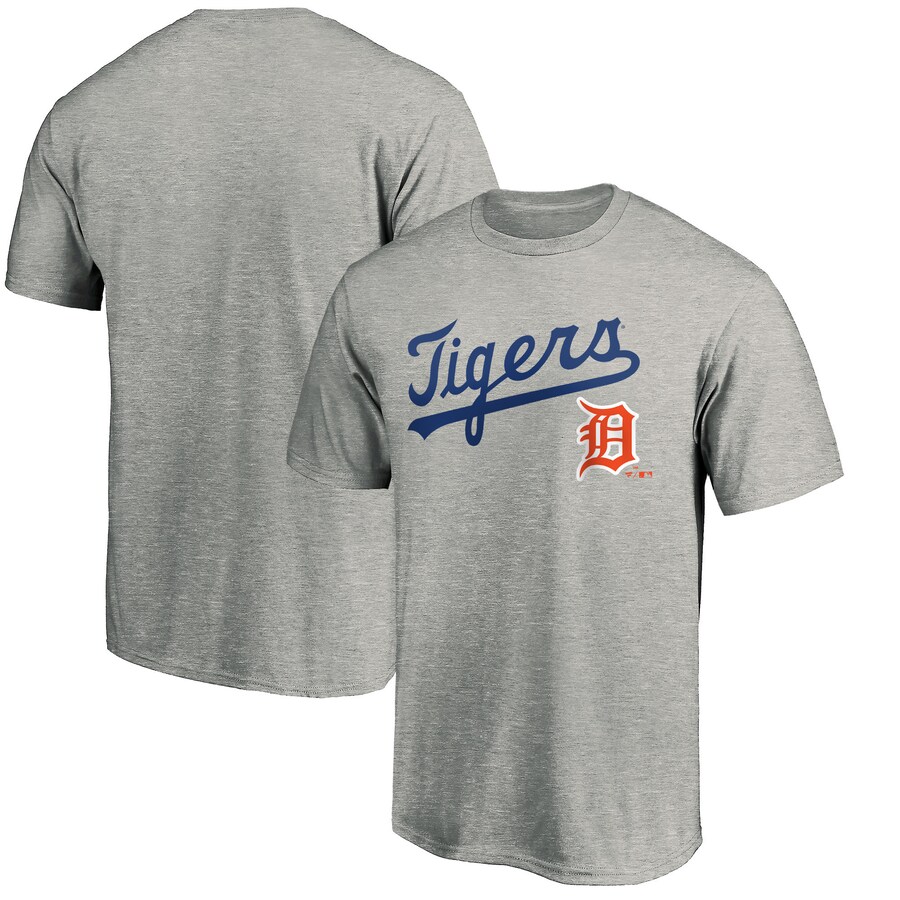 Men's Detroit Tigers Heather Gray Cooperstown Collection Wahconah T-Shirt - Puhuasuan