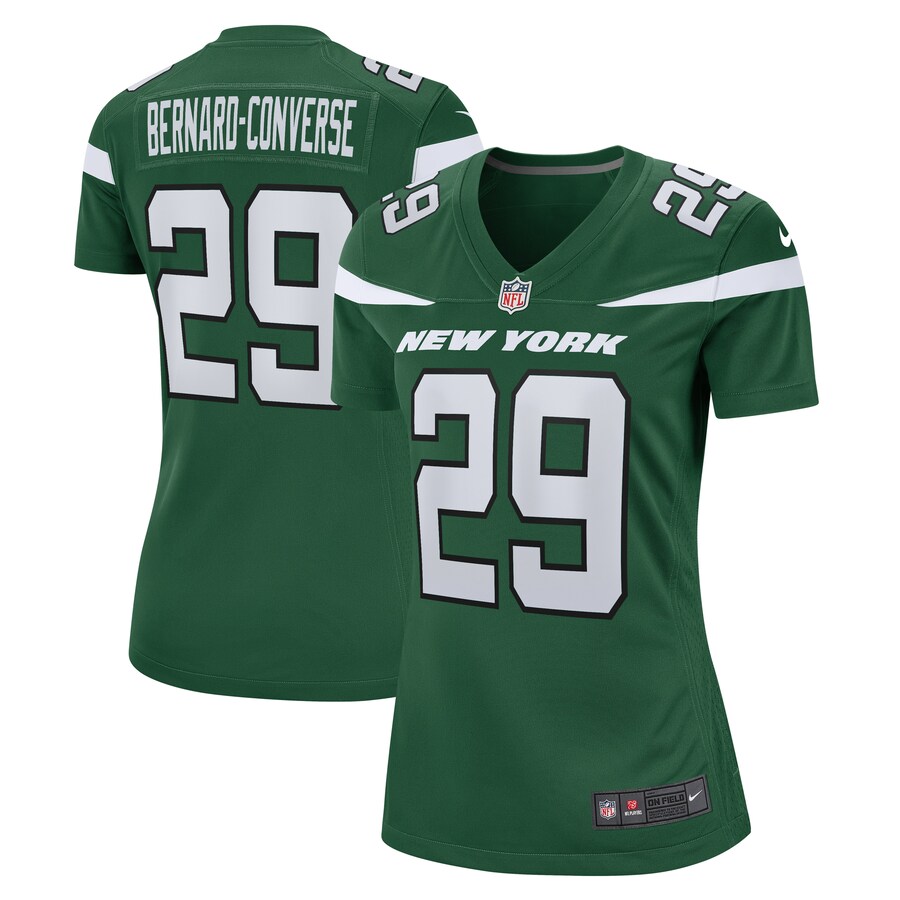 Women's New York Jets Jarrick Bernard Converse Nike Gotham Green  Game Jersey - Puhuasuan
