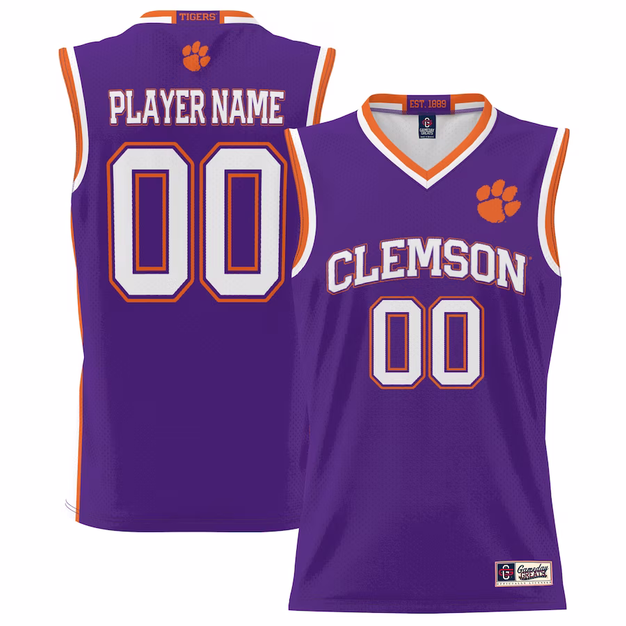 Clemson Tigers GameDay Greats Men's NIL Pick-A-Player Lightweight Basketball Jersey - Purple - Puhuasuan