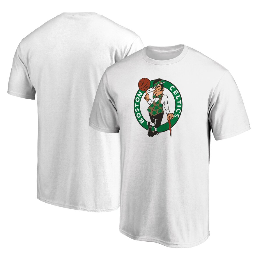 Men's Boston Celtics Fanatics White Primary Team Logo T-Shirt - Puhuasuan