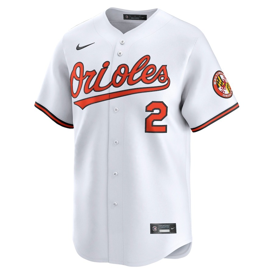 Men's Baltimore Orioles Gunnar Henderson Nike White Home Limited Player Jersey - Puhuasuan