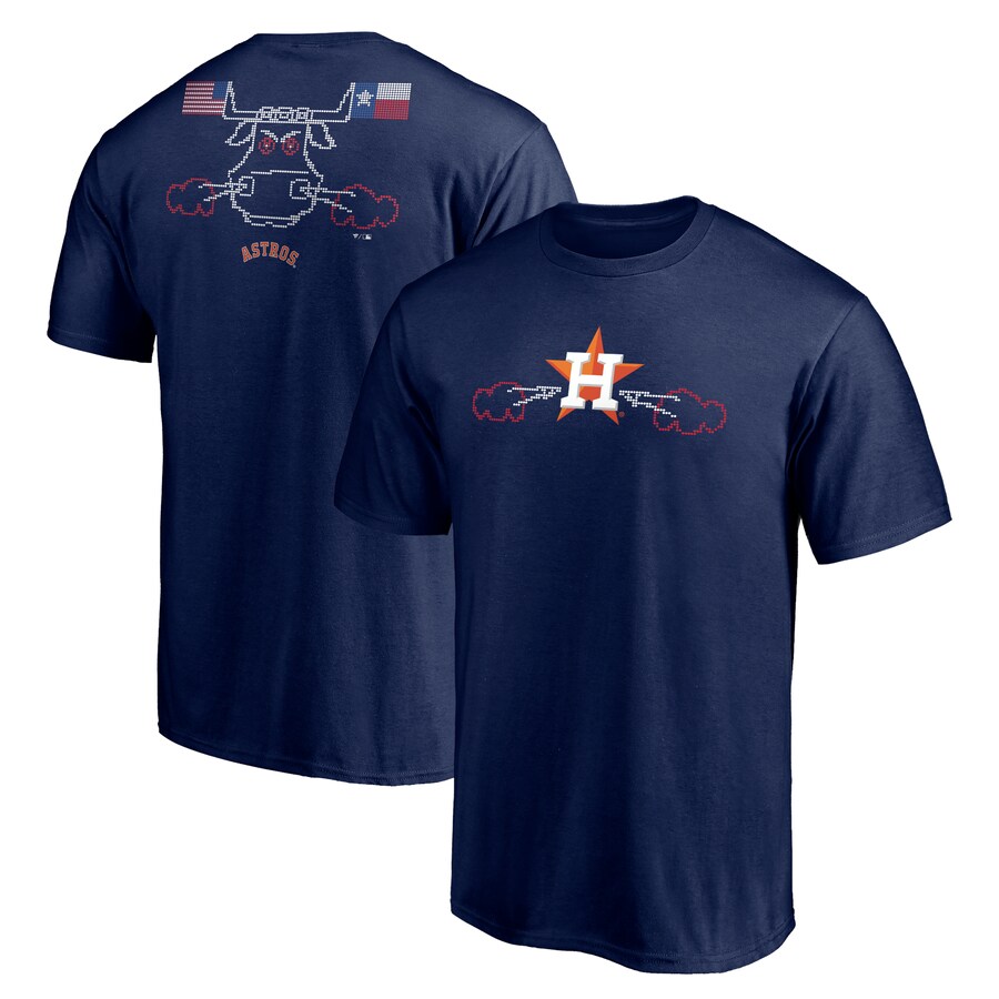 Men's Houston Astros Navy Hometown Collection Scoreboard Bull T-Shirt - Puhuasuan