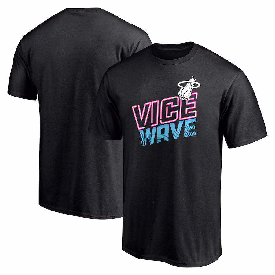 Men's Miami Heat Black Push Ahead T-Shirt - Puhuasuan