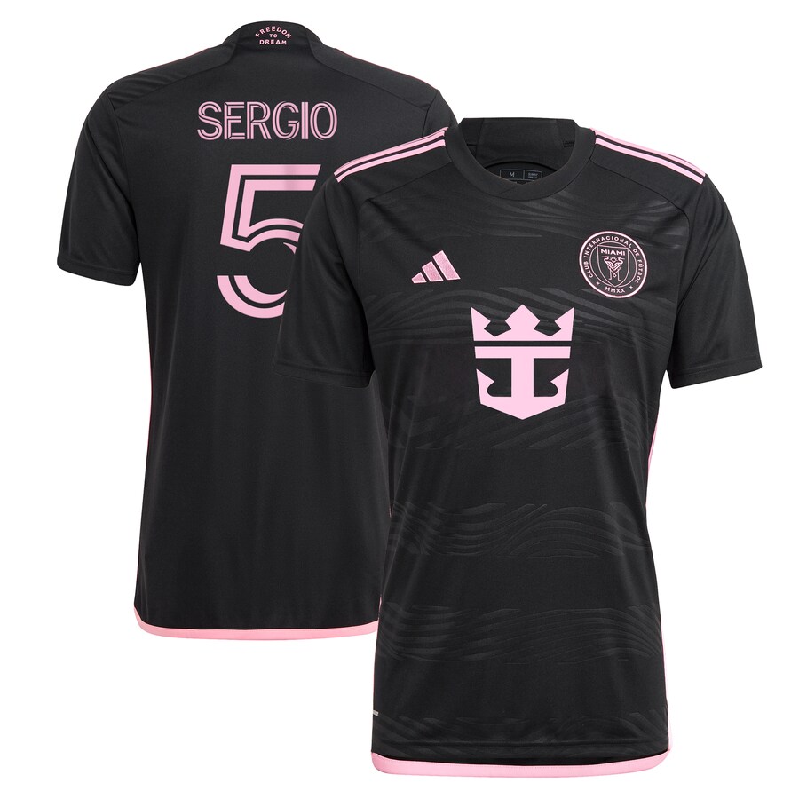 Men's Inter Miami CF Sergio Busquets adidas Black 2024 La Noche Replica Player Jersey - Puhuasuan
