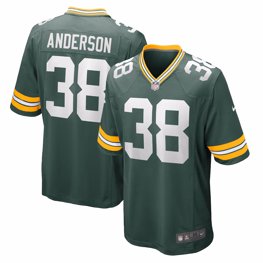 Men's Green Bay Packers Zayne Anderson Nike  Green Team Game Jersey - Puhuasuan
