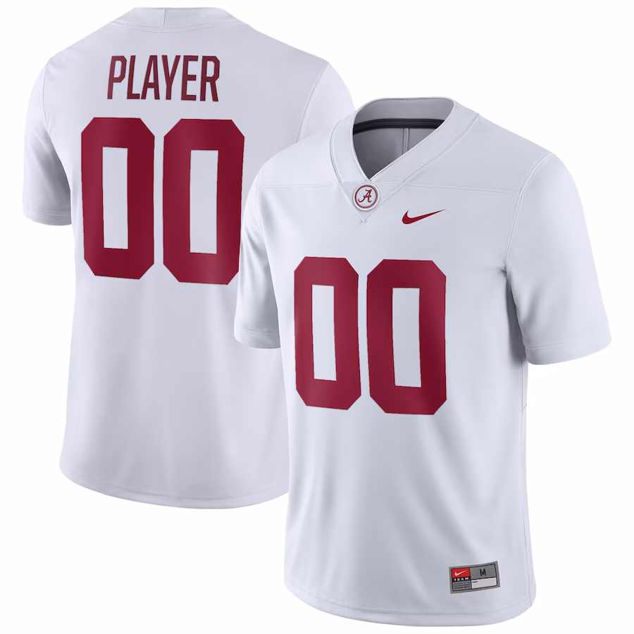 Alabama Crimson Tide Nike Pick-A-Player NIL Replica Football Jersey - White - Puhuasuan