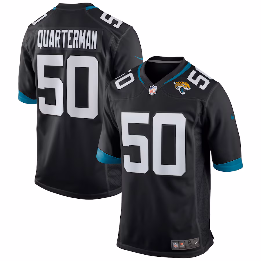 Men's Jacksonville Jaguars Shaquille Quarterman Nike Black Game Jersey - Puhuasuan