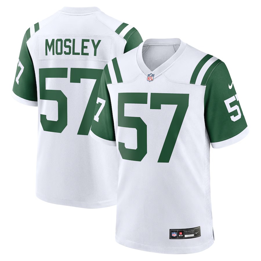 Men's New York Jets C.J. Mosley Nike White Classic Alternate Game Jersey - Puhuasuan