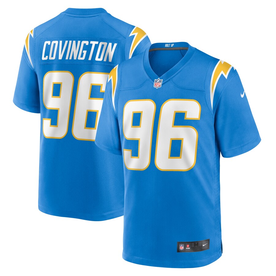 Men's Los Angeles Chargers Christian Covington Nike  Powder Blue Team Game Jersey - Puhuasuan
