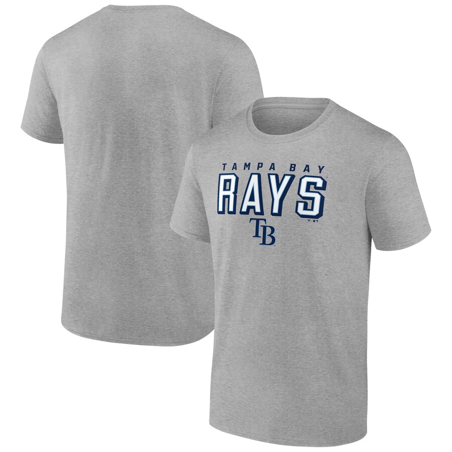 Men's Tampa Bay Rays Fanatics Gray Team T-Shirt - Puhuasuan