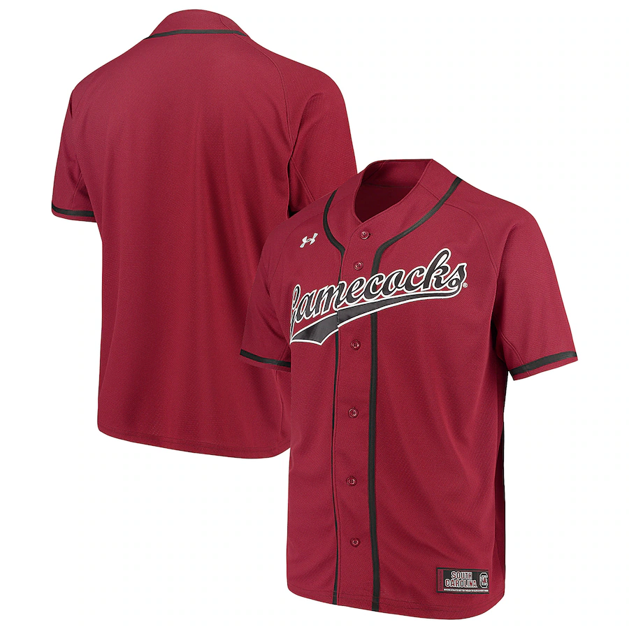 Men's Under Armour Garnet South Carolina Gamecocks Performance Replica Baseball Jersey - Puhuasuan