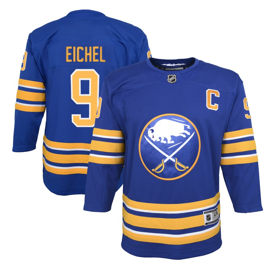 Youth Buffalo Sabres Jack Eichel Royal Home Premier Player Jersey - Puhuasuan