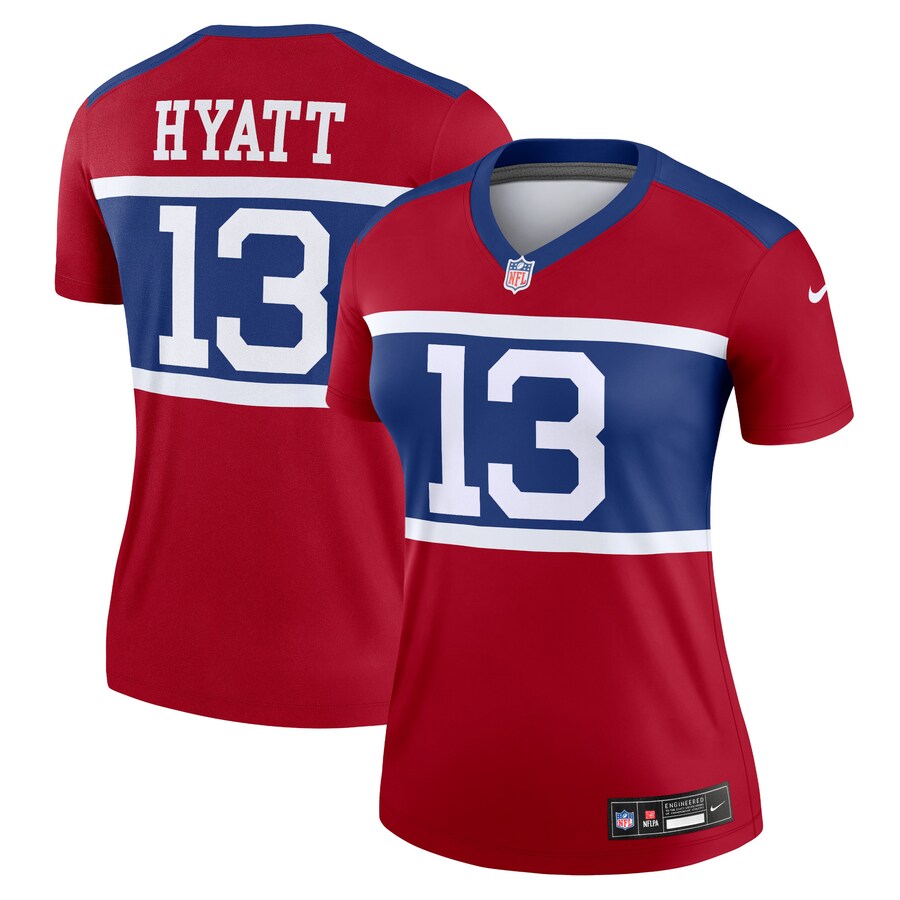 Women's New York Giants Jalin Hyatt Nike Century Red Alternate Legend Player Jersey - Puhuasuan
