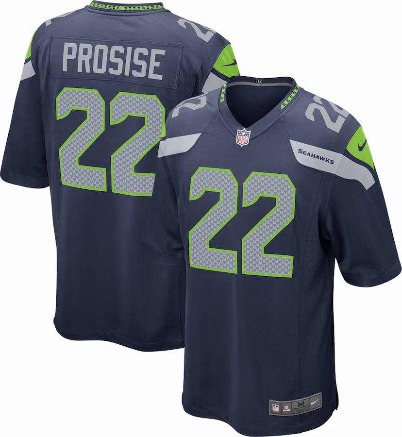 Youth Seattle Seahawks C.J. Prosise Nike College Navy Game Jersey - Puhuasuan