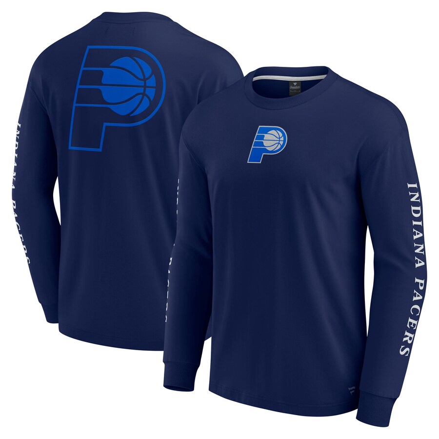 Men's Indiana Pacers Fanatics Navy Elements Strive Long Sleeve T-Shirt - Puhuasuan