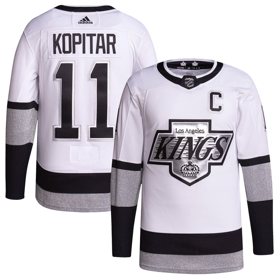 Men's Los Angeles Kings Anze Kopitar adidas White Alternate Primegreen Authentic Pro Player Jersey - Puhuasuan