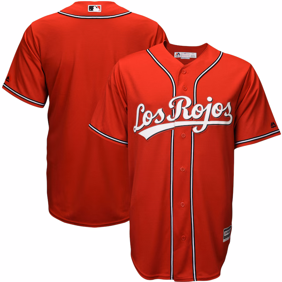 Men's Cincinnati Reds Majestic Scarlet Alternate Los Rojos Cool Base Jersey - Puhuasuan
