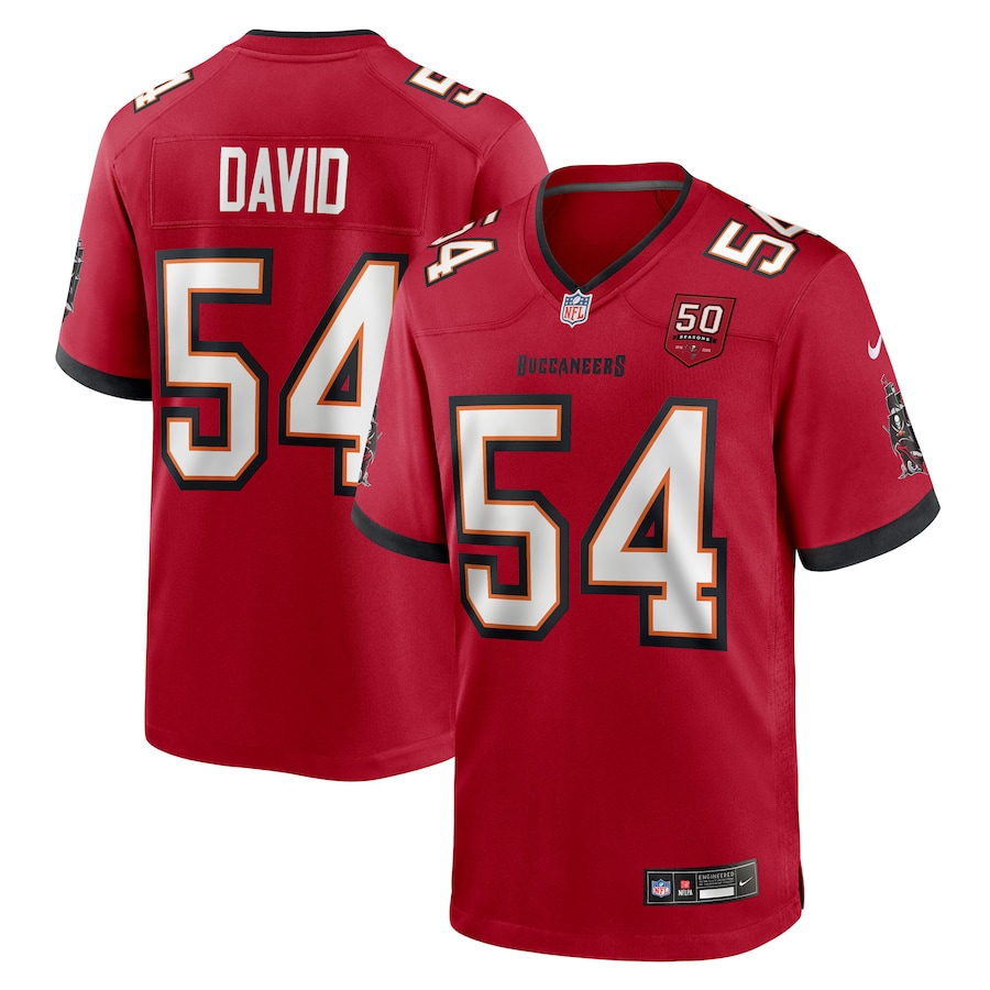 Men's Tampa Bay Buccaneers Lavonte David Nike Red 50th Anniversary Game Jersey - Puhuasuan