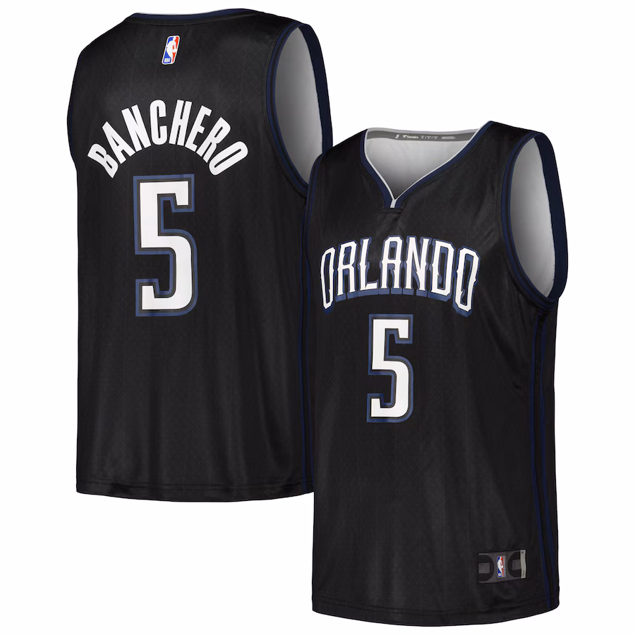 Men's Orlando Magic Paolo Banchero Fanatics Black Fastbreak Jersey - City Edition - Puhuasuan