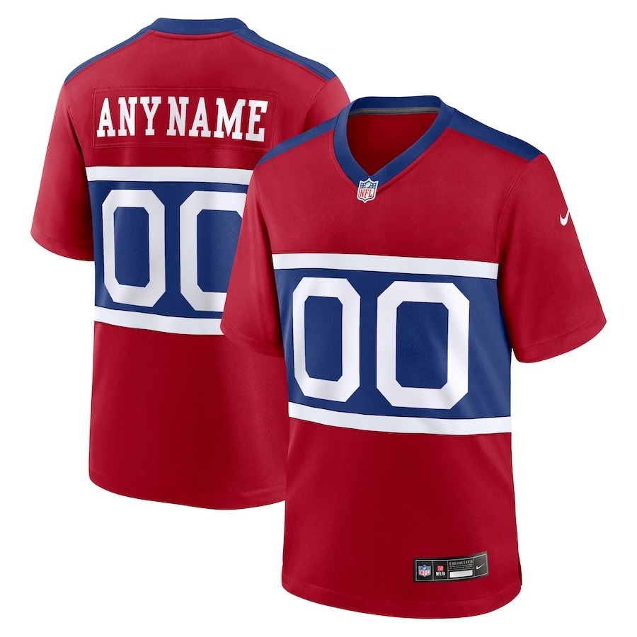 Men's New York Giants  Nike Century Red Alternate Game Custom Jersey - Puhuasuan