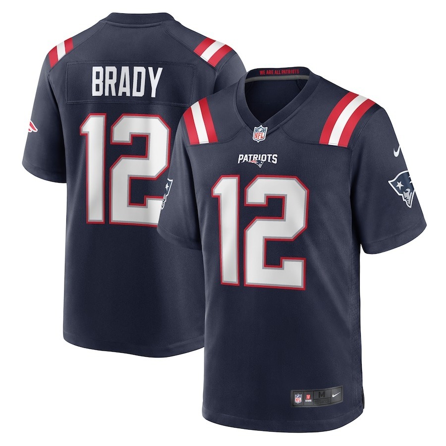 Men's New England Patriots Nike Navy Game Retired Player Jersey - Puhuasuan