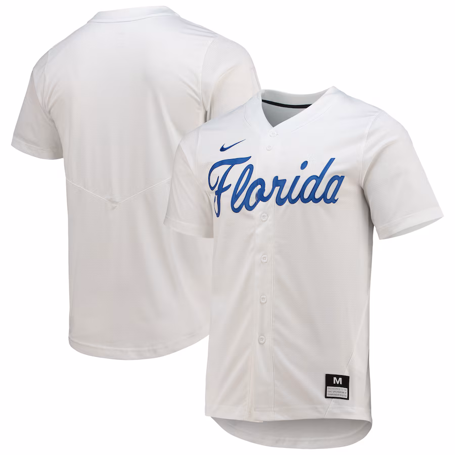 Men's Nike White Florida Gators Replica Baseball Jersey - Puhuasuan