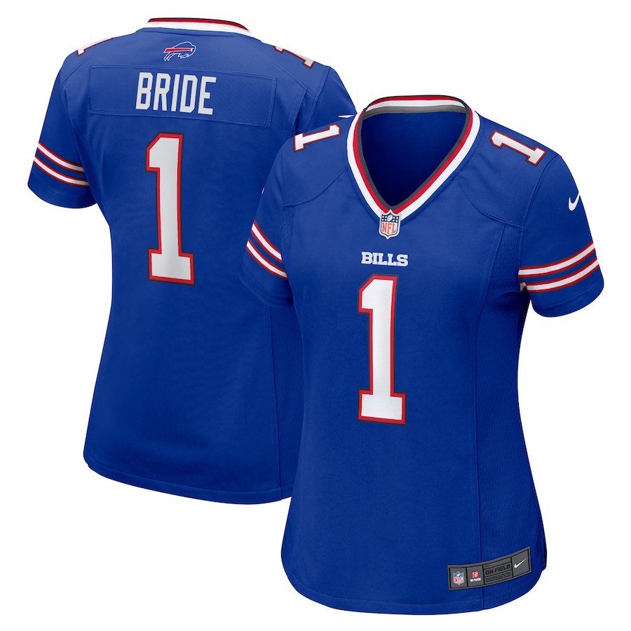 Women's Buffalo Bills Number 1 Bride Nike Royal Game Jersey - Puhuasuan