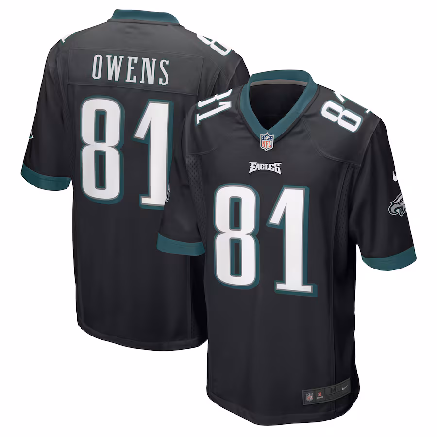 Men's Philadelphia Eagles Terrell Owens Nike Black Retired Player Jersey - Puhuasuan