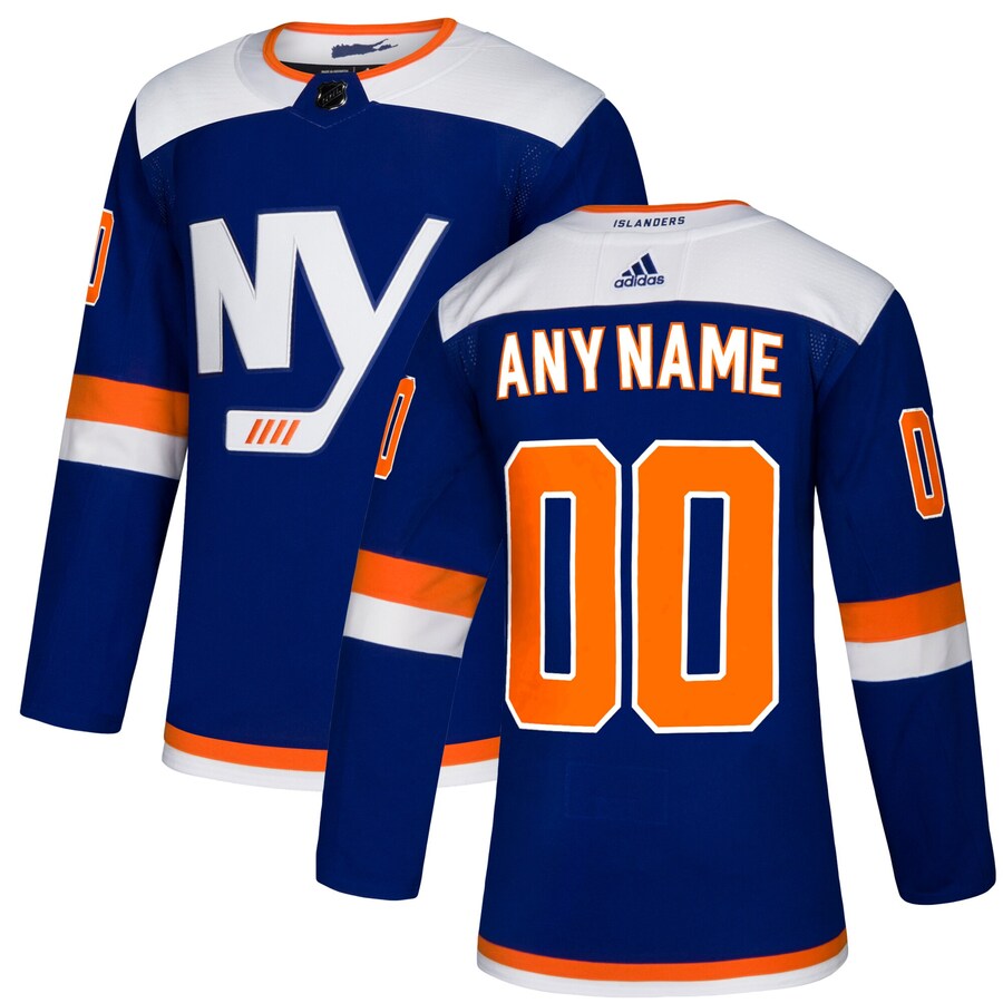 Men's New York Islanders adidas Blue Alternate Authentic Custom Jersey - Puhuasuan