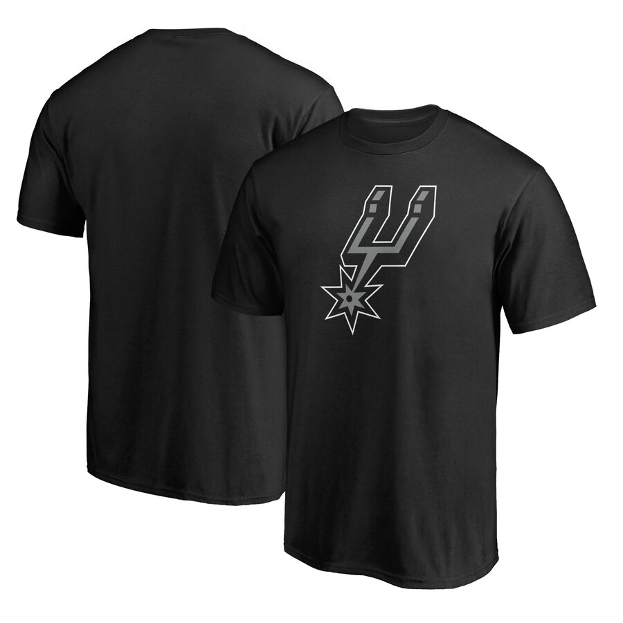 Men's San Antonio Spurs Fanatics Black Primary Team Logo T-Shirt - Puhuasuan
