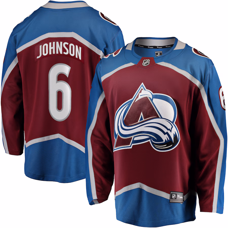 Men's Colorado Avalanche Erik Johnson Fanatics Burgundy Home Breakaway Jersey - Puhuasuan