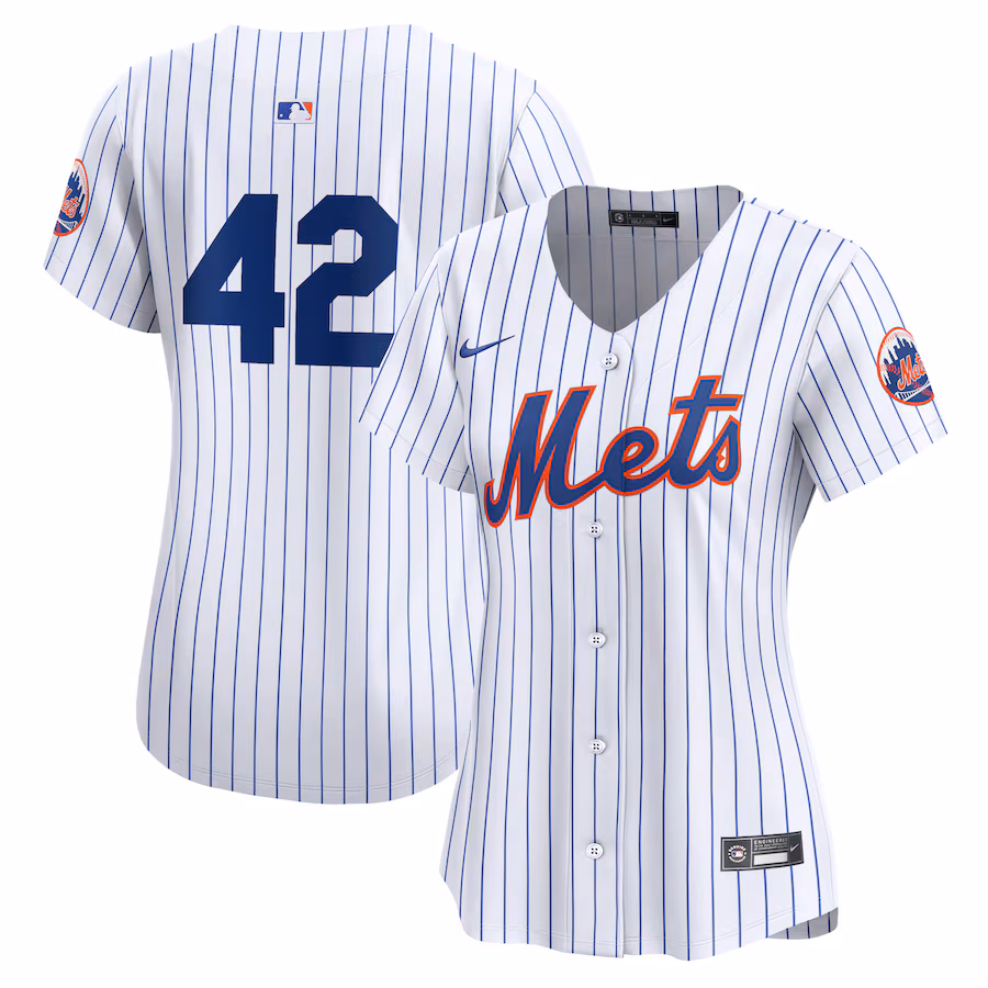 Women's New York Mets  Nike White 2024 Jackie Robinson Day Home Limited Jersey - Puhuasuan