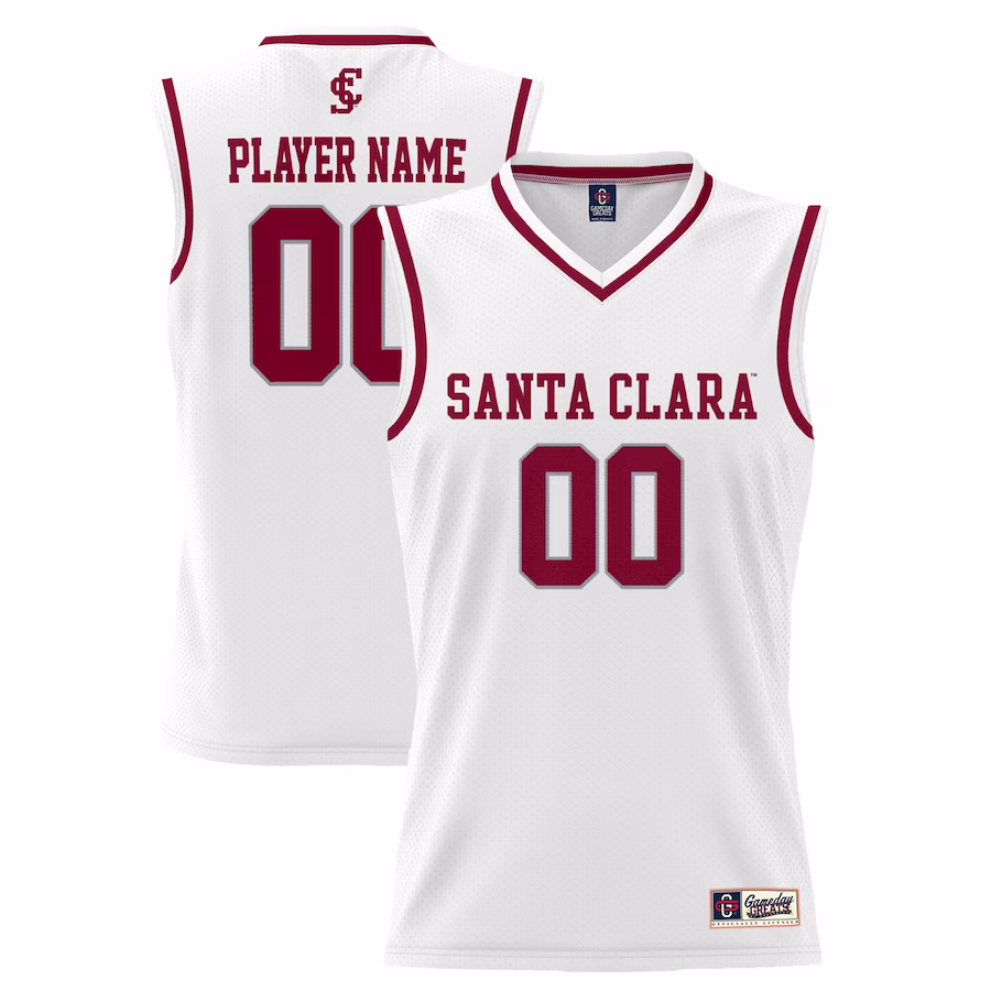Santa Clara Broncos GameDay Greats Unisex NIL Pick-A-Player Lightweight Basketball Jersey - White - Puhuasuan